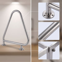 Stainless Steel Pool Handrail Cylindrical Pool Handrail with Hardware Sturdy Long-Lasting for Water Park