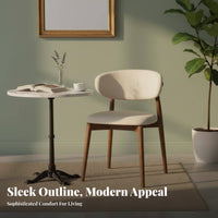 Upholstered Minimalist Chair Nordic and Design Armless Upholstered Dining Chair Space-Saving Ergonomic Design for Residents