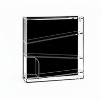 Display Box with Slanted Tracks Clear Golf Ball Display Box Space-Saving Golf Ball Holder for Collectors, Pro Shop