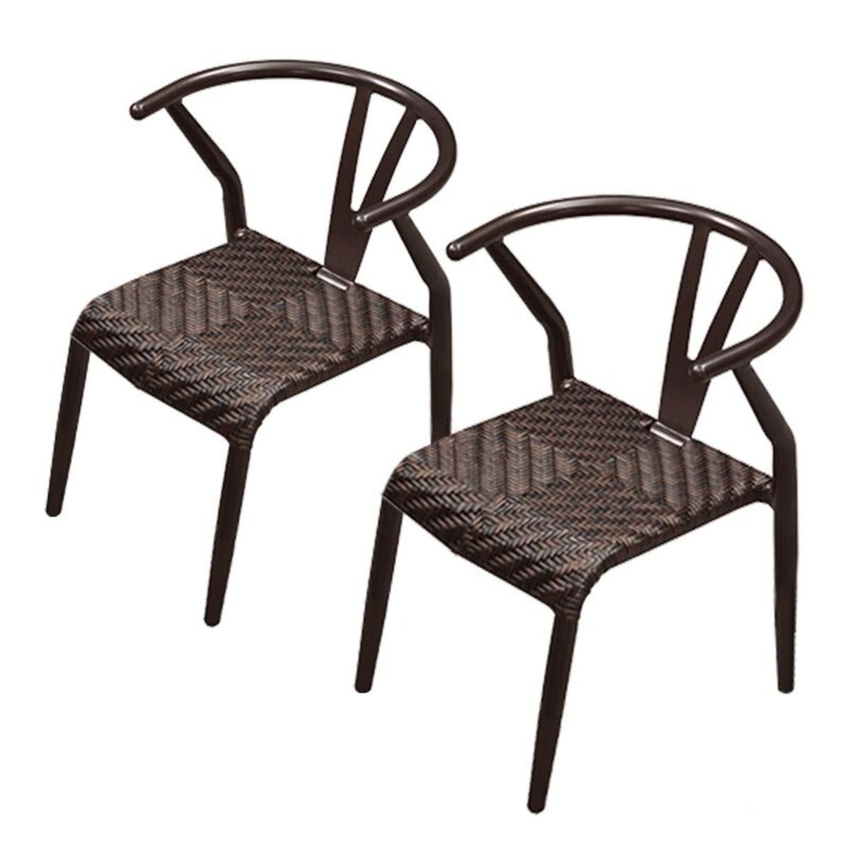 Balcony Tea Set, Aluminum Wicker, Modern Outdoor Furniture
