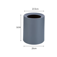 Minimalist Garbage Bin Frosted Finish Round Uncovered Top Wastebasket Easy To