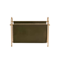 Magazine Rack with Leather Sling Space-Saving Organizer Stable for Living Room