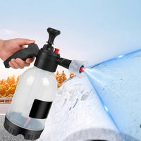 Spray Bottle for Garden Sprayer and Pressure Sprayer Tasks, Car Wash Pump Sprayer with Car Foam Hand Pump, 2000ml Capacity, Side Grip Handle