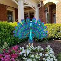 Metal Peacock Statue Long-Lasting Peacock Garden Sculpture Decorative Finish