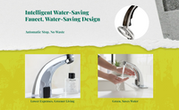 Infrared kitchen faucet with temp control
