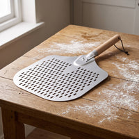 Perforated Pizza Peel Professional Pizza Peel with Detachable Handle Easy to Clean for Kitchen Cooking