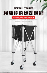 跨境外贸便携式可折叠球车铝合金网球推车网球框棒球捡球车收纳车