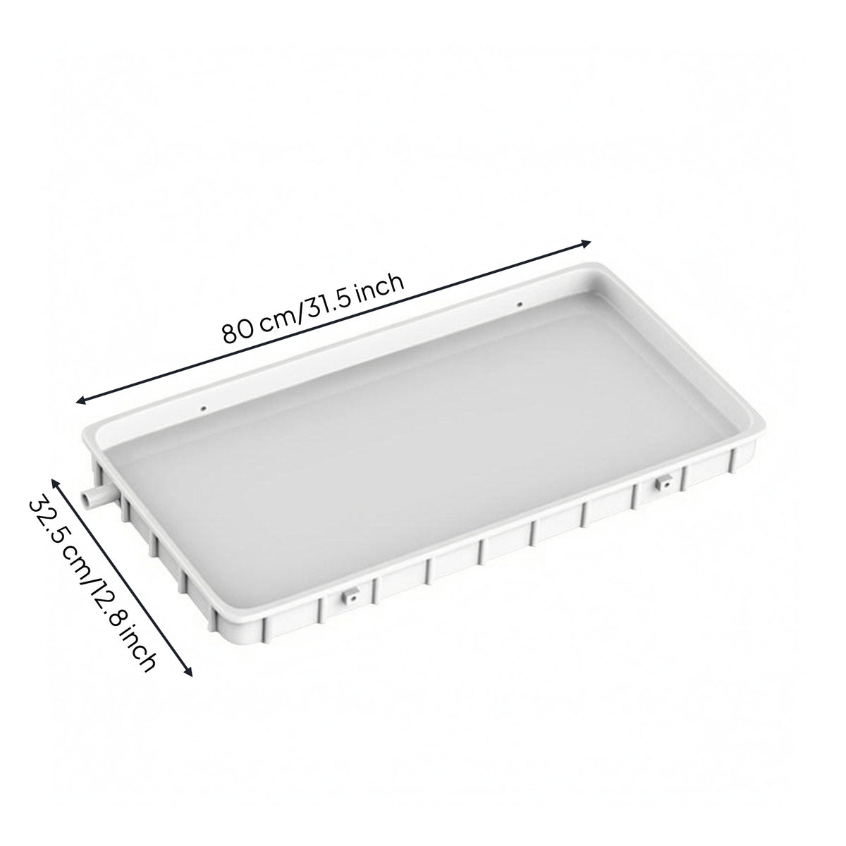 Thickened Base Air Conditioner Drain Tray Single Piece Reinforced Plastic Tray Water Movement Catcher Fast Drainage
