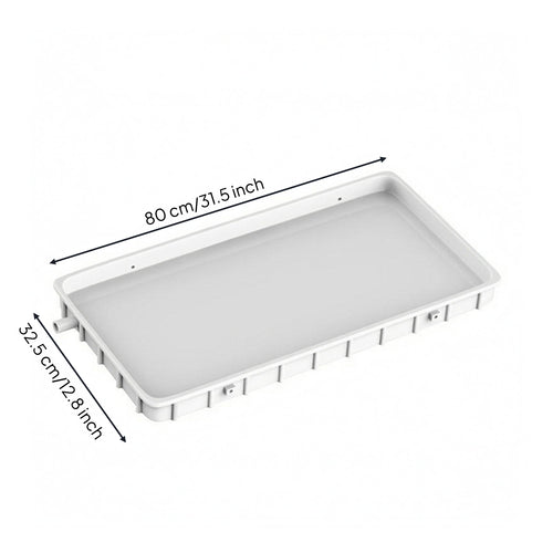 Thickened Base Air Conditioner Drain Tray Single Piece Reinforced Plastic Tray Water Movement Catcher Fast Drainage