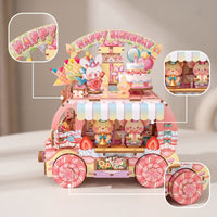 DIY Miniature Scene Birthday-Themed Miniature House Tabletop 3D Wooden Puzzle for Crafters, Hobbyists, Bedroom