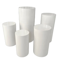 5 Pieces Cake Pedestal Stand Different Heights Dessert Display Stand Solid-Sided Event Decor for Wedding Reception