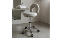 Adjustable Height Stool Chrome Finish Adjustable Stool Easy to Clean Workspace Furniture