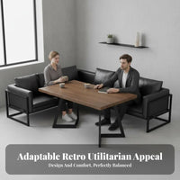 Industrial Dining Booth Set Retro Design Dining Seating Cushioned Seat Cafe Furniture for Bar Owners, Interior Designers, Restaurants, Cafes