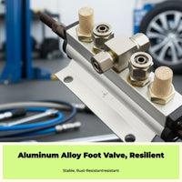 Foot Pedal Air Valve, 3 Position 5 Port air-powered Control Valve, Aluminum Alloy, Compatible with Tire Changer Machine, Automotive Maintenance, Direct Replacement