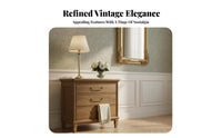 Farmhouse Storage Nightstand Oak Color 1-Drawer End Table with Door Vintage design Sturdy Construction for Homeowners, Entryway