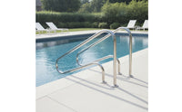 2 Pieces Pool Handrail 304 Stainless Steel Pool Handrail with Mounting Base for Homeowners, Hotel Owners, Spa