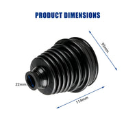 Ribbed CV Axle Boot with Clamps Flexible CV Boot Kit with Clamps Wear Resistant Bellows Seal Dustproof for Mechanics