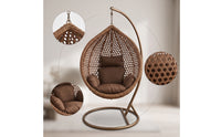 Cushioned Hanging Chair with Stand Comfortable Egg Chair with Stand Comfy Furniture Sturdy for Backyard