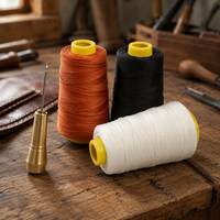 300m Shoe Repair Thread Strong Polyester Sewing Line for Leather Craft Upholstery with Awl Set