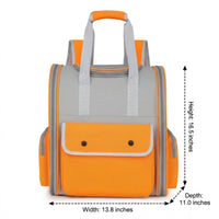 Cat Backpack and Dog Backpack, Portable Pet Bag with Side Pockets and Top Opening, Large Capacity Breathable Pet Carrier for Travel Hiking