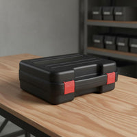 Hard-Shell Tool Case Ribbed Lid Clamshell Tool Case Matte Finish