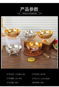 European Patterned Metal Fruit Bowl for Living Room and Tea Table
