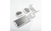 5 Pieces Rc Car Chassis Armor Guard Brushed Metal Chassis Guard Skid Plate Easy to Install Plates for Hobbyists