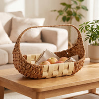 Basket with Handle Decorative Woven Gift Basket Handheld for Fruit Display