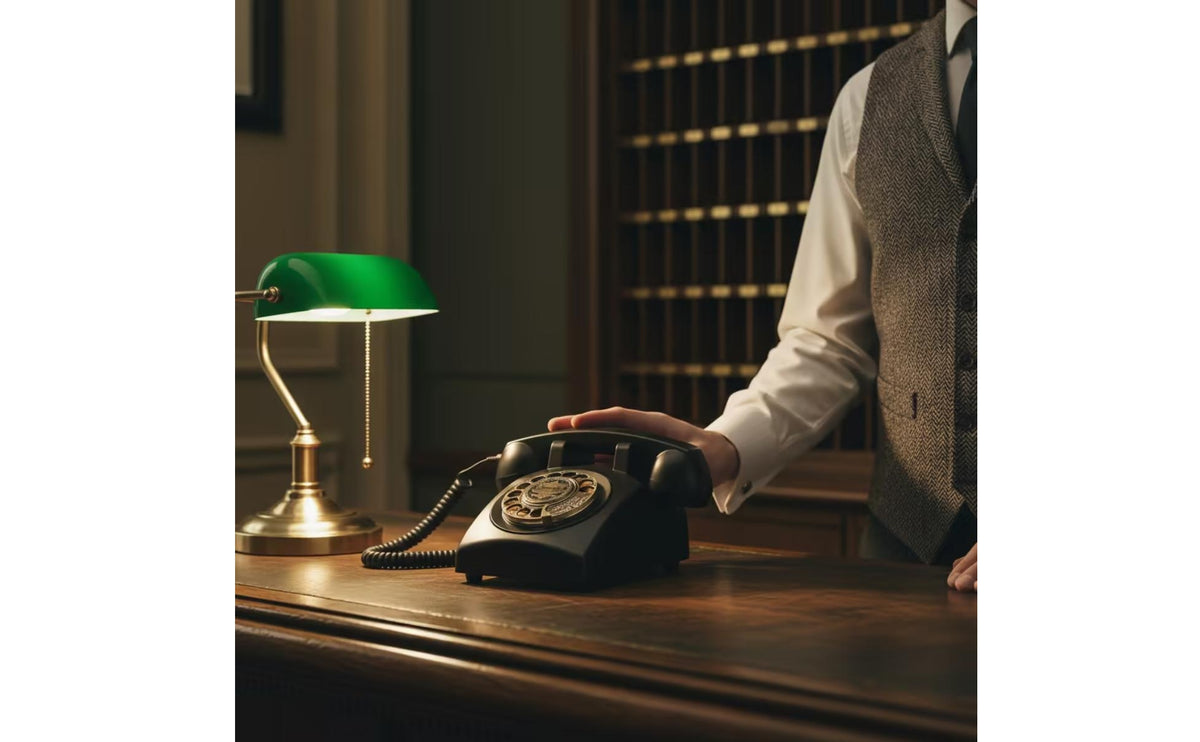 Antique Style Telephone Classic Dial Face Telephone Wired Desk Phone for Office