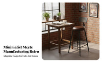 Lowspine High Chair Mechanical Design Bar Stool With Spinerest Retro Design for Business Owners, Adults, Cafe, Restaurant