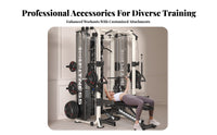 Guided Machine with Cable Versatile Pulley Arrangement Full Body Workout Complete Guided Machine Heavy-Duty Steel Construction Multi-Home Fitness