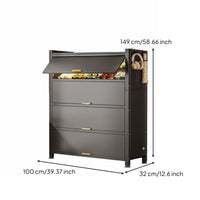 Entryway Shoe Storage Cabinet Flip Down Shoe Cabinet Flip Drawer Shoe Cabinet Freestanding Shoe Cabinet Sturdy Carbon Steel Frame with Flip Up Doors and Adjustable Shelves Suitable for Entryway Hallway Bedroom Closet