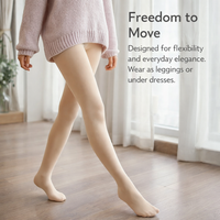 Fleece Lined Tights for Women with Thermal Insulation for Winter, Thick Footless with Anti-Snag Material, Ladies Leggings