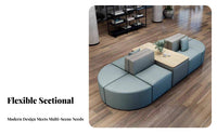 Flexible Arrangement Configurable Bench System Modular Design Public Seating Wear-Resistant Lobby Furniture High-Density Cushion for Interior Designers, Apartment Dwellers, Library, Lounge Area, Waiting Room, Retail Shop