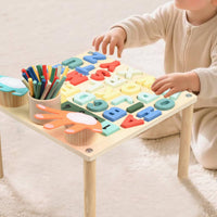 Educational Play Table Multifunction Educational Activity Table Number Learning Desk for Young Children, Kids, Classroom, Nursery
