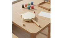 DIY Wooden Rattle Drum Even-Surfaced Handle Unfinished Wooden Rattle Drum Kids' Craft Supply for Art Workshop
