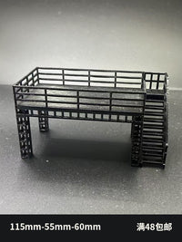 628 Workshop 1/64 Two-Story Loft Scene Platform Steel Frame Display Stand for 64 Car Model Scene Accessories