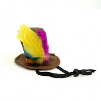 Miniature Top Hat with Feathers Feathered Miniature Top Hat Retro