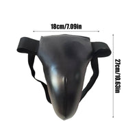 Shock-Resistant Resistant Boxing Groin Protector Cup Shock Absorbing Combat Arts Groin Protector Adjustable Strap Sanda Training Guard Long-Lasting for Athletes, Men, Kids, Competition, Sparring