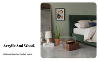 Single-Drawer End Table with Shelf 20th-century20th-century-era modern Modern Design Nightstand