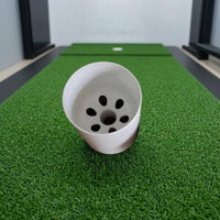 Perforated Base Golf Hole Cup Cylindrical Golf Green Insert White Putting Putting Target Cup Cover Plastic