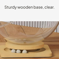 Space Capsule Cat Bed with Acrylic House and Rotating Toy