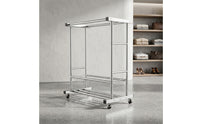 Foldable Clothes Drying Rack with Wheels Folding Clothes Drying Rack Space-Saving Furniture Multifunctional for Apartment