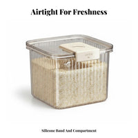 Moisture-Proof Rice Storage Container Flip-Top Lid Large Rice Container Stackable Design for Kitchen