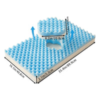 Egg Crate Foam Mattress for Pressure Sore Prevention, Removable Wedge Cushion