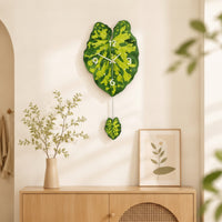 Foliage Wall Clock Easy to Hang Wall Clock with Hanging Leaf Modern for Bedroom
