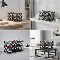 Matte Display Rack with Wheel Blocks Space-Saving Model Car Display Organizer Compact Toy Car Garage Sturdy for Collectors