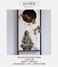 复古艺术佛像装饰品摆件新中式客厅电视柜酒柜树脂工艺品禅意摆设
