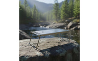 Stainless Steel Folding Table Lightweight Gas Canister heating guard Table Compact Portable Cooker Stand for Backpackers, Barbecue, Backpacking, Picnic