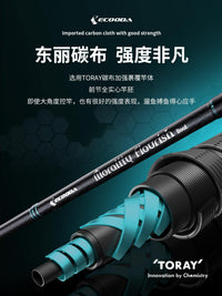伊酷达虹道二代船钓竿碳素实心竿稍高灵敏轻型小船竿富士环海钓竿